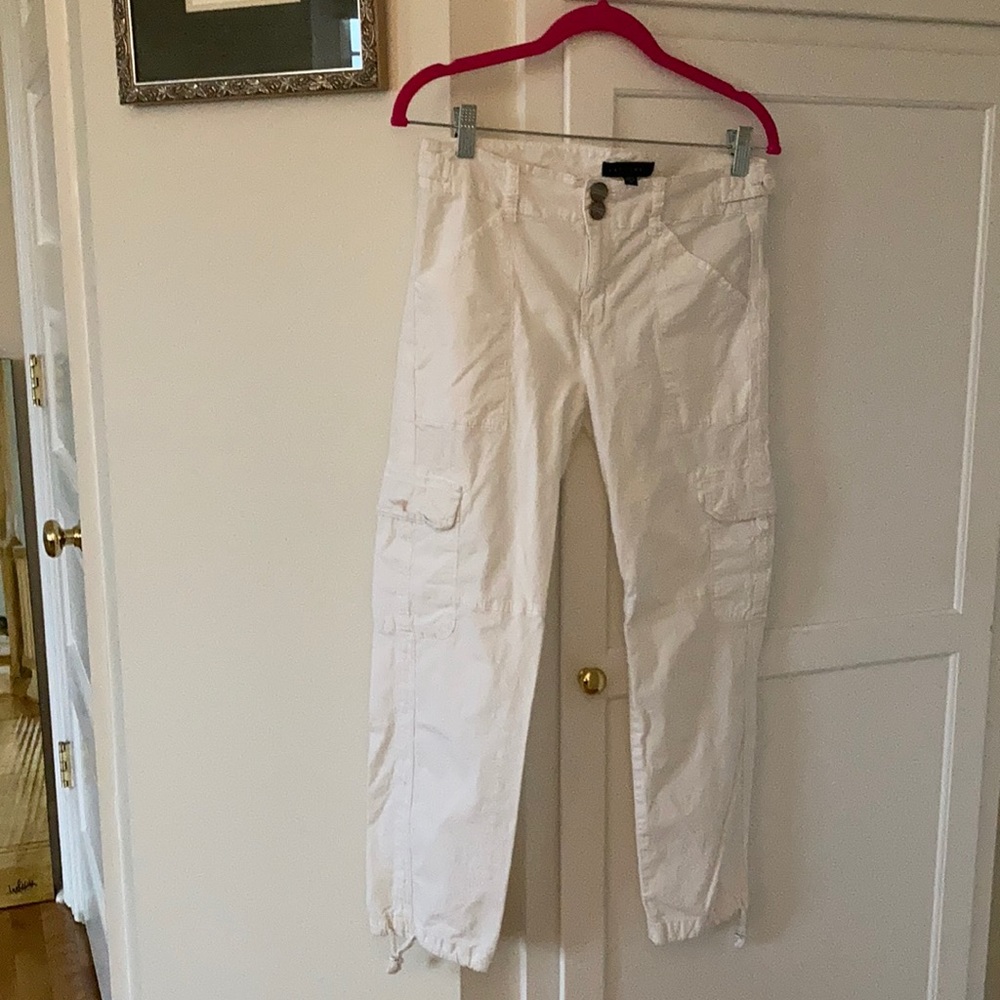 Anthropologie Sanctuary White Cargo Pants